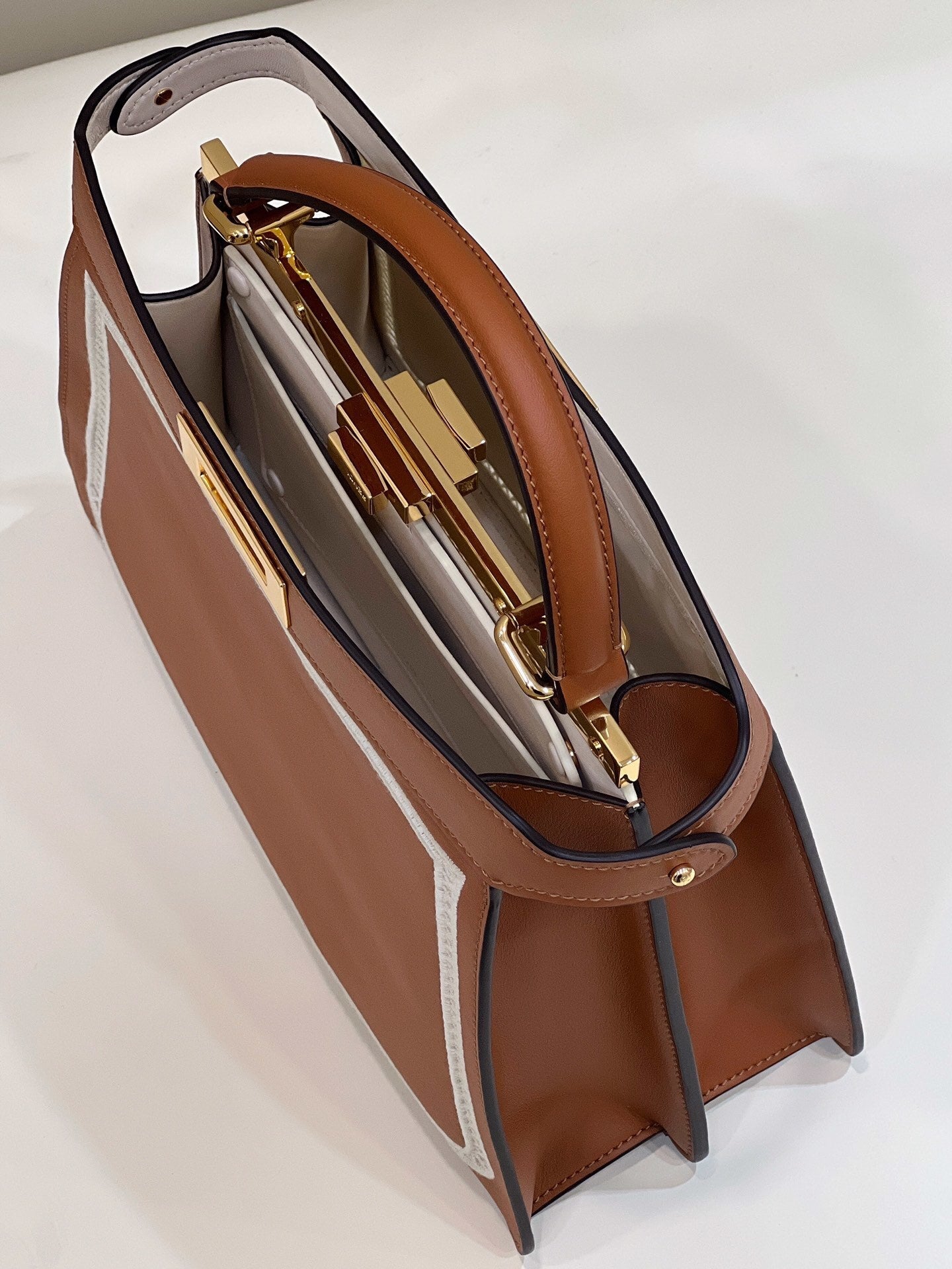 FENDI Peekaboo I See U Medium Leather Handbag