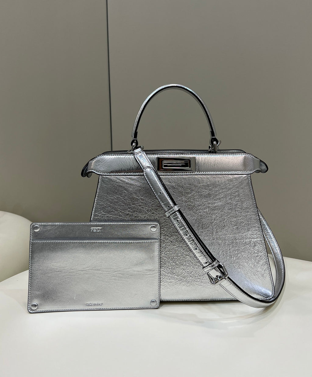 FENDI Peekaboo I See U Medium Leather Handbag