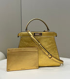 FENDI Peekaboo I See U Medium Leather Handbag