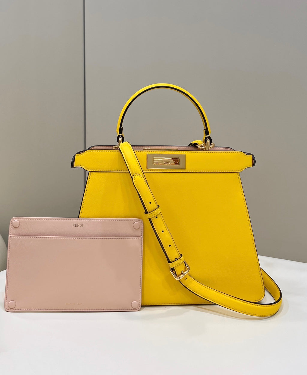 FENDI Peekaboo I See U Medium Leather Handbag