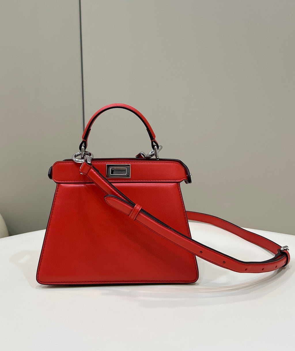 FENDI Peekaboo I See U Petite Leather Handbag