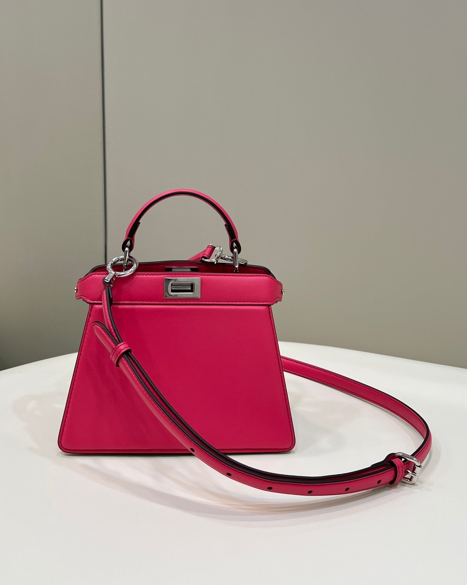 FENDI Peekaboo I See U Petite Leather Handbag