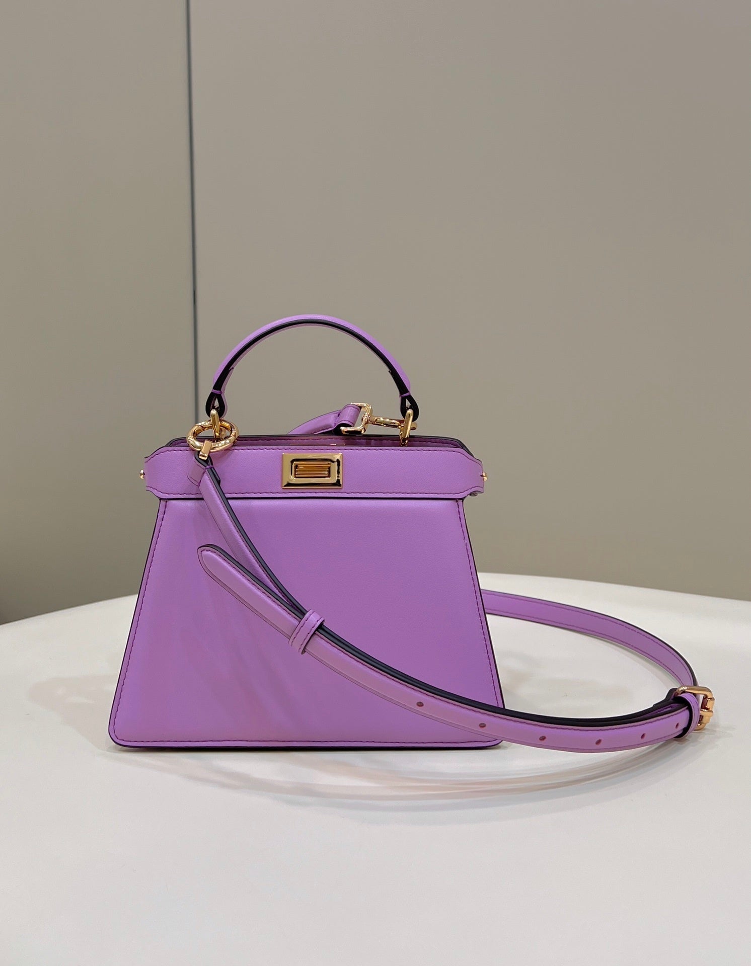 FENDI Peekaboo I See U Petite Leather Handbag