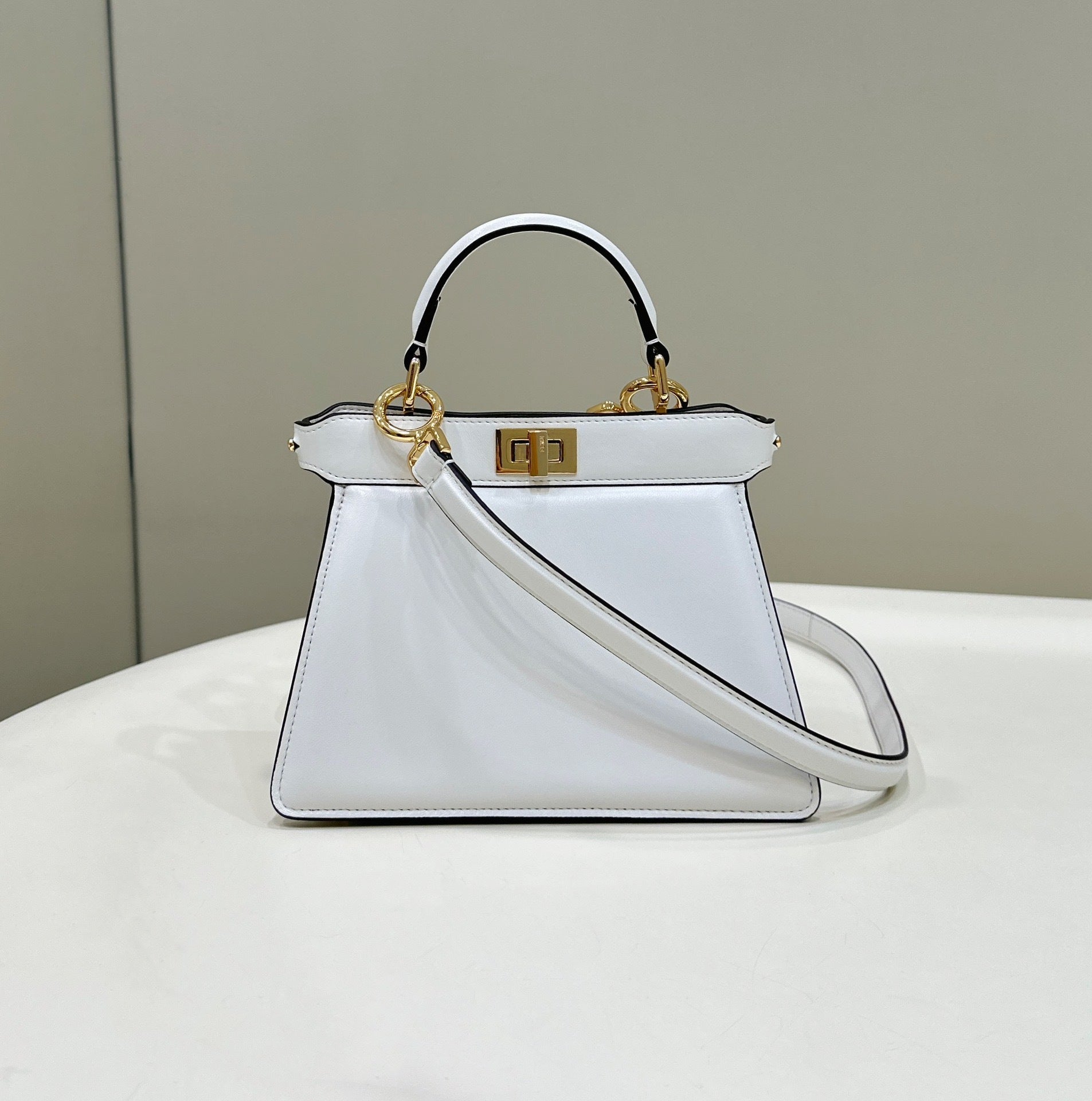 FENDI Peekaboo I See U Petite Leather Handbag