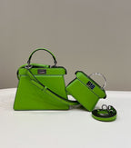 FENDI Peekaboo I See U Petite Leather Handbag