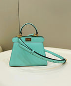 FENDI Peekaboo I See U Petite Leather Handbag