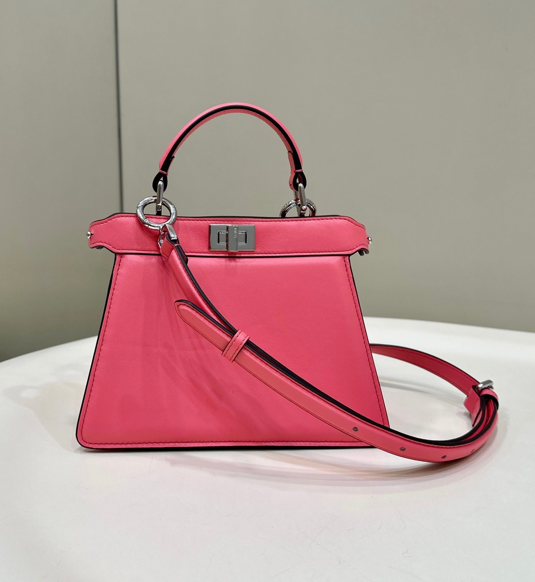 FENDI Peekaboo I See U Petite Leather Handbag