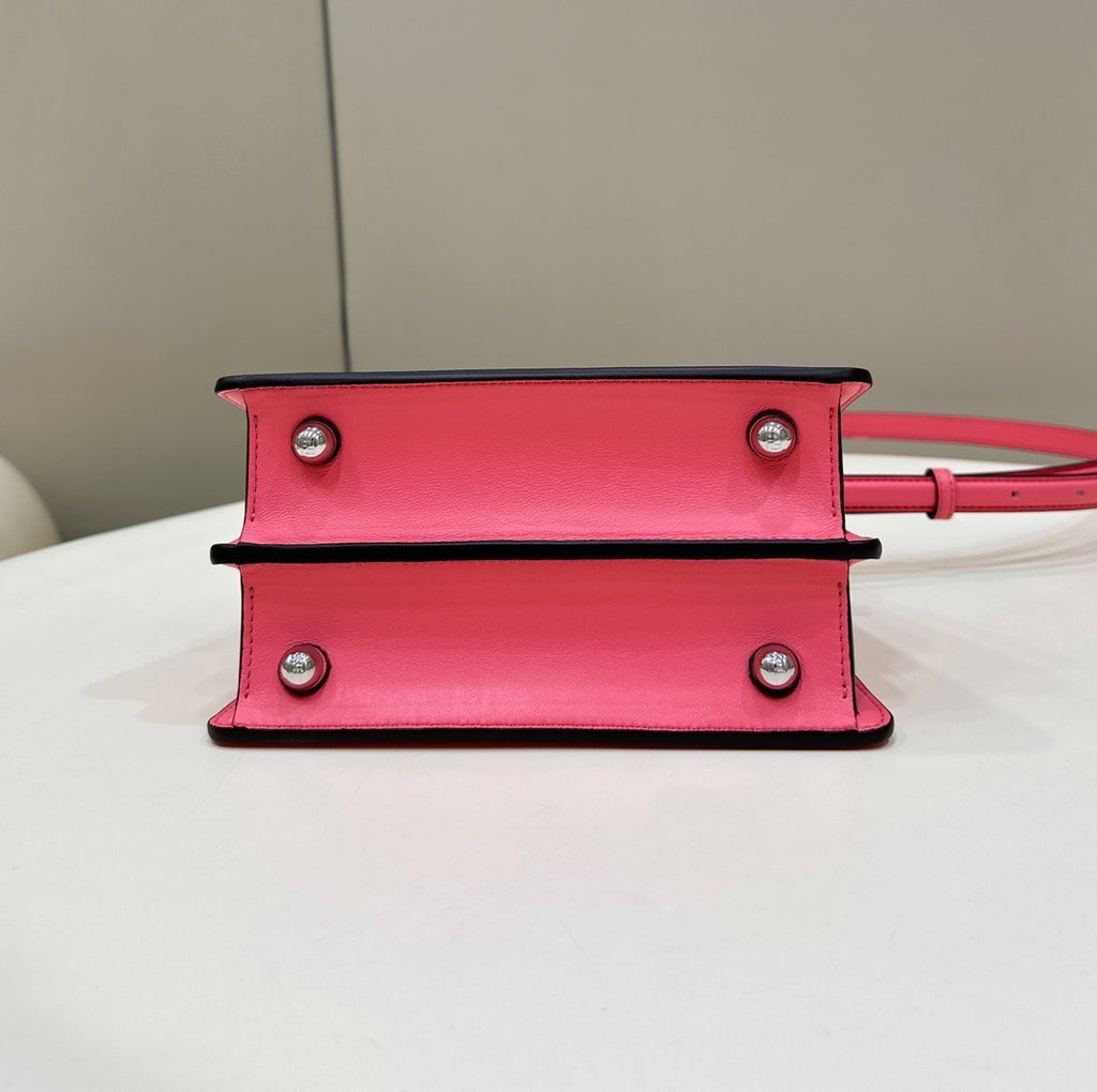FENDI Peekaboo I See U Petite Leather Handbag