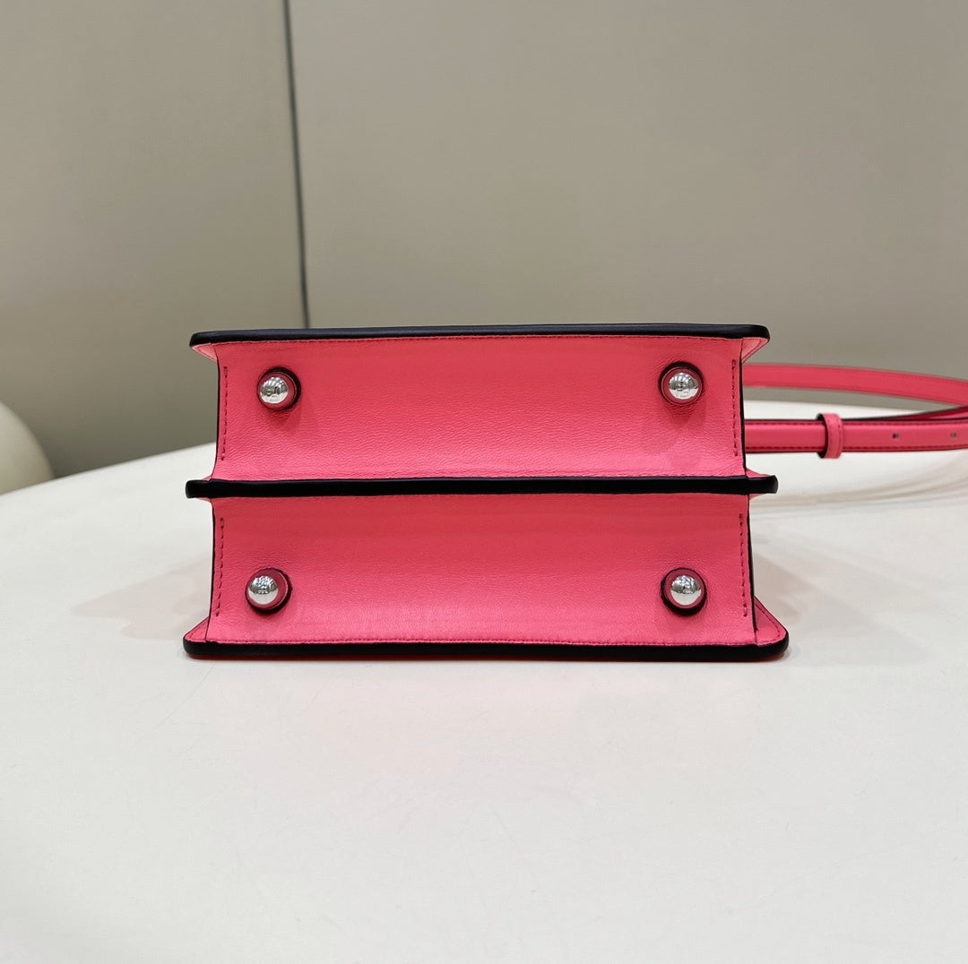 FENDI Peekaboo I See U Petite Leather Handbag