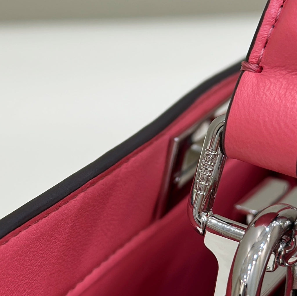 FENDI Peekaboo I See U Petite Leather Handbag