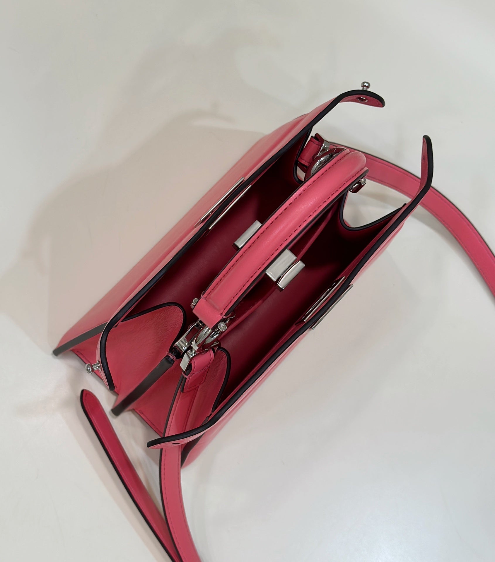 FENDI Peekaboo I See U Petite Leather Handbag