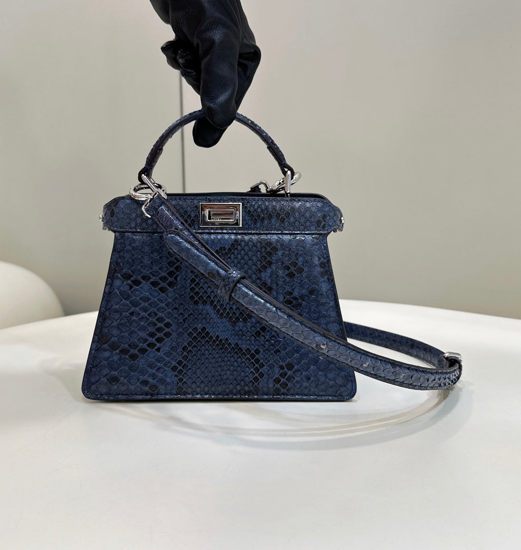 FENDI Peekaboo I See U Petite Snakeskin Bag