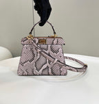FENDI Peekaboo I See U Petite Snakeskin Bag