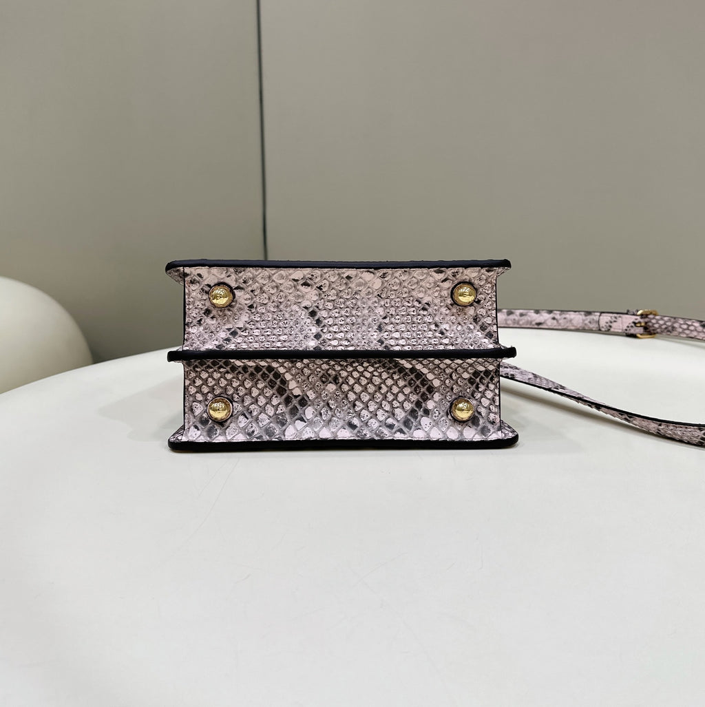 FENDI Peekaboo I See U Petite Snakeskin Bag