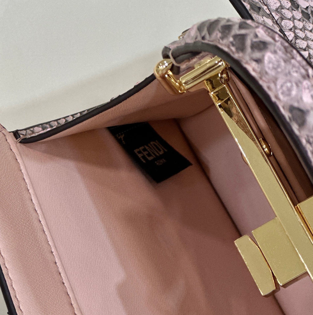 FENDI Peekaboo I See U Petite Snakeskin Bag