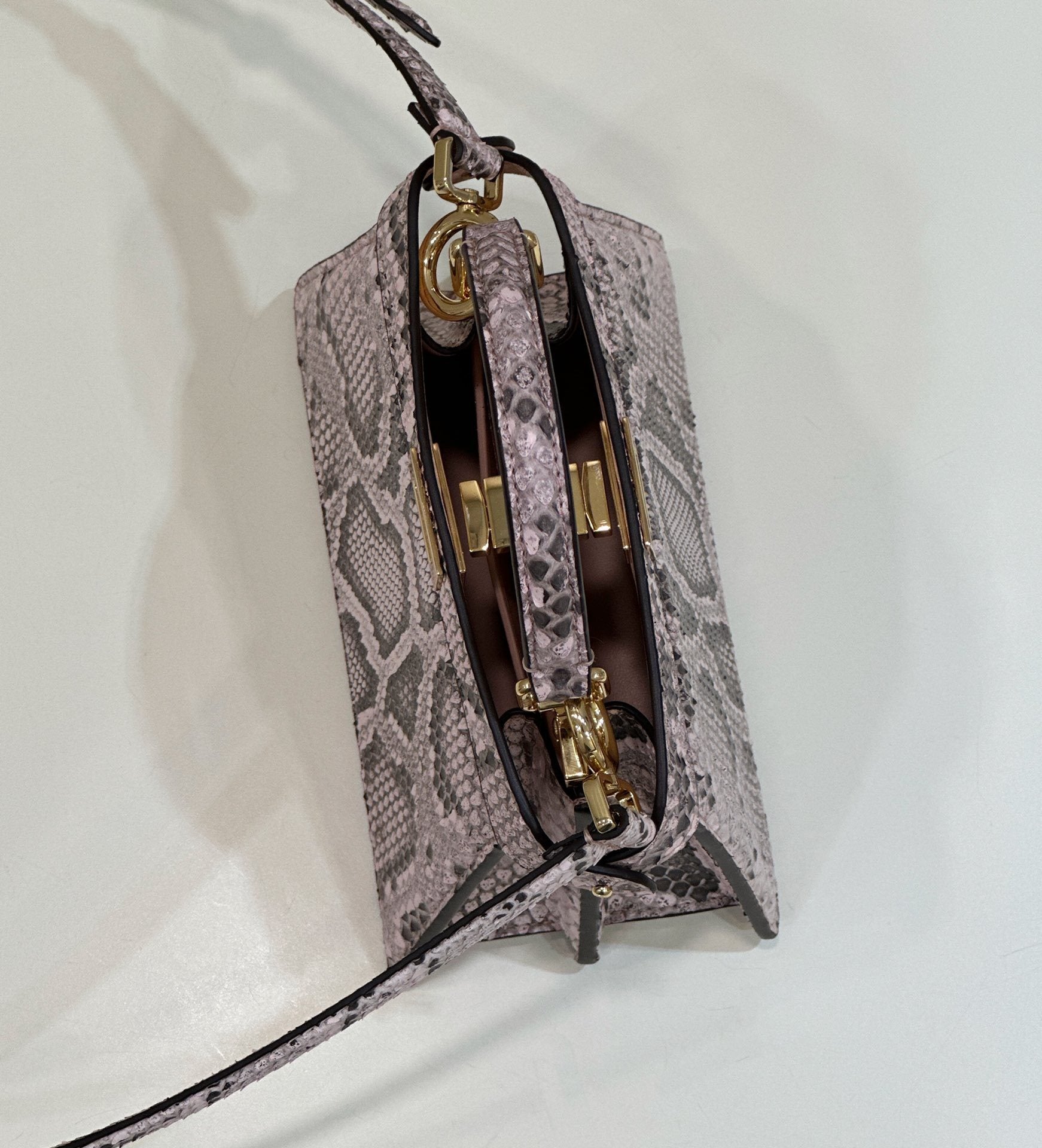 FENDI Peekaboo I See U Petite Snakeskin Bag