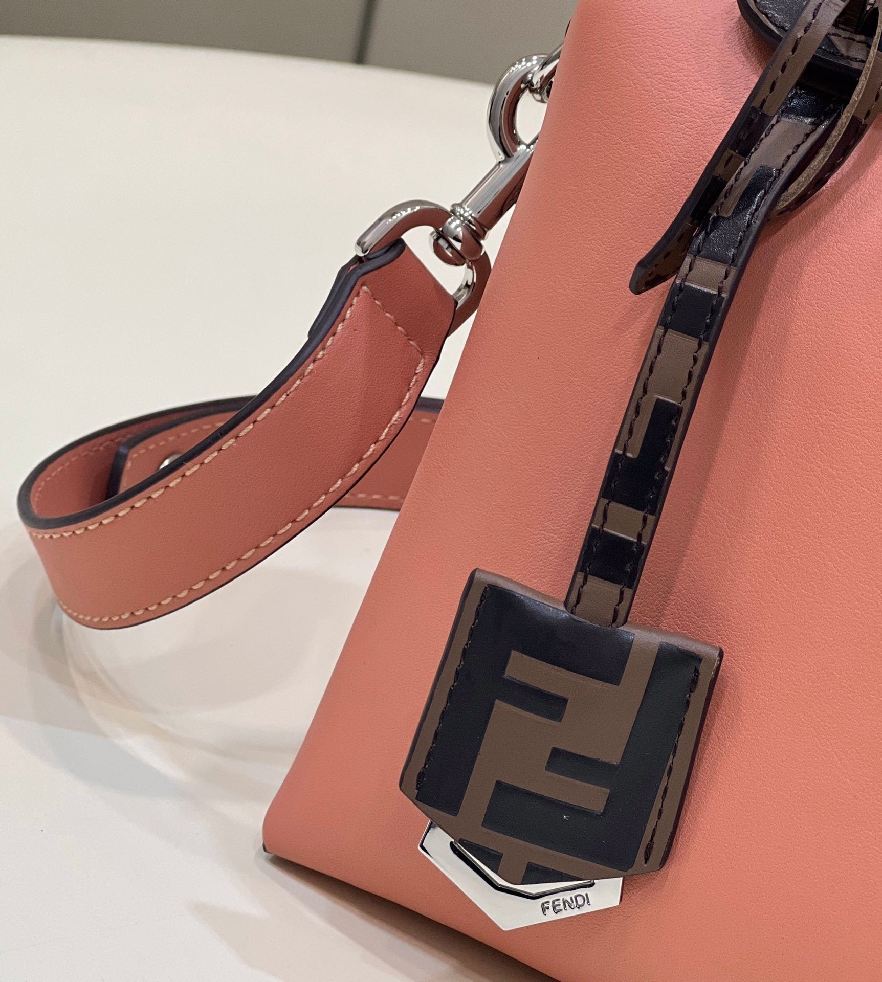 FENDI Degradé Calfskin Boston Handbag