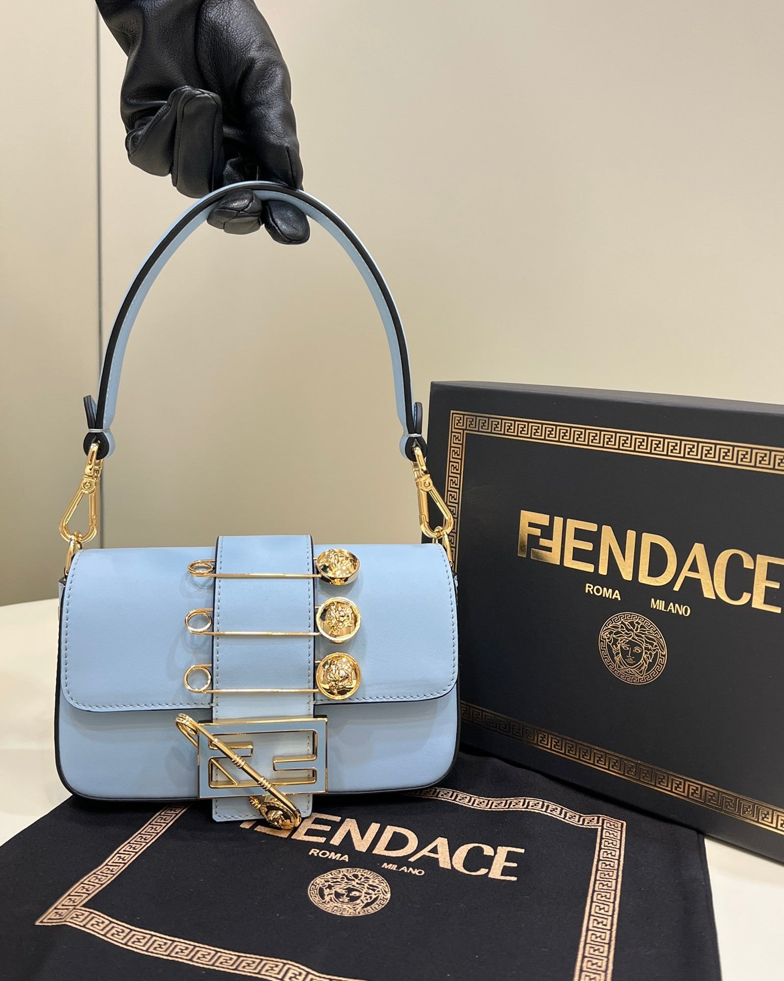 FENDI x Versace Interchangeable Mini Baguette