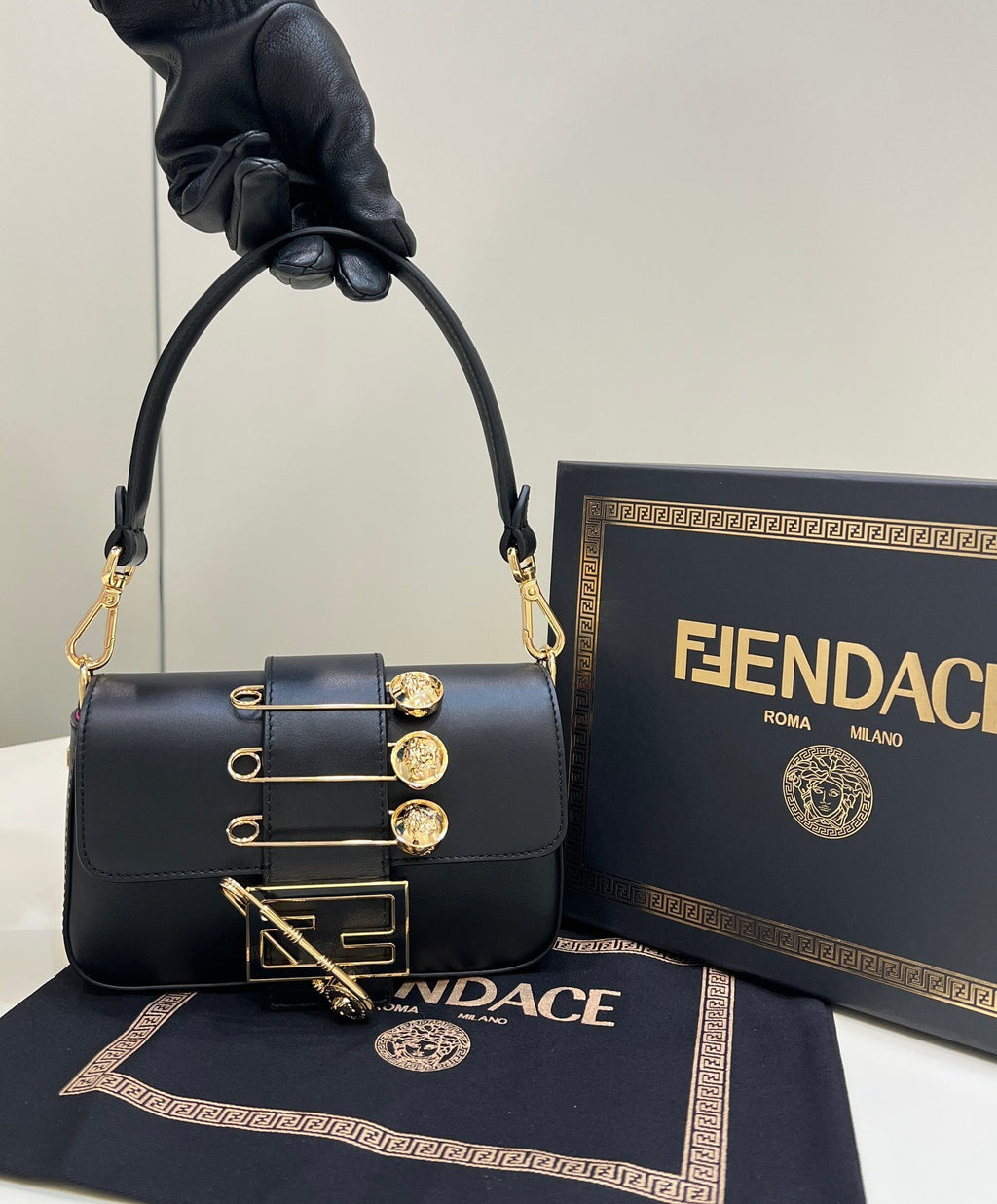 FENDI x Versace Interchangeable Mini Baguette