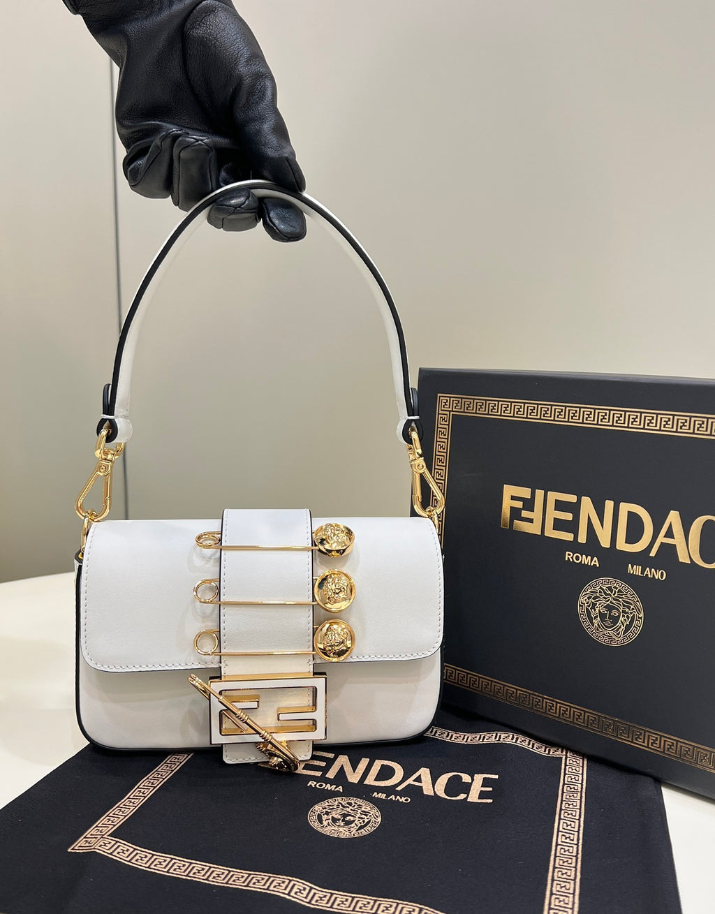 FENDI x Versace Interchangeable Mini Baguette