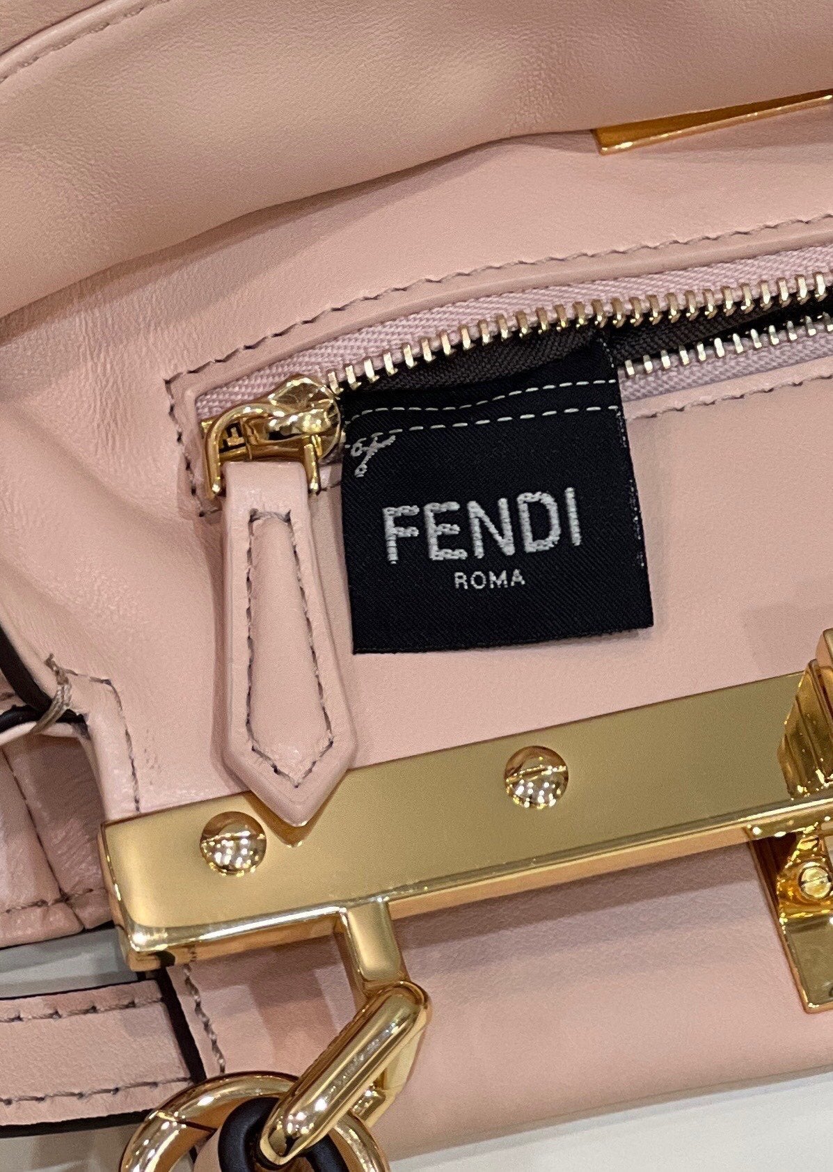 FENDI Iconic Peekaboo Small Woven Lambskin