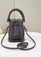 FENDI Shearling Mini Bucket Bag