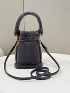 FENDI Shearling Mini Bucket Bag