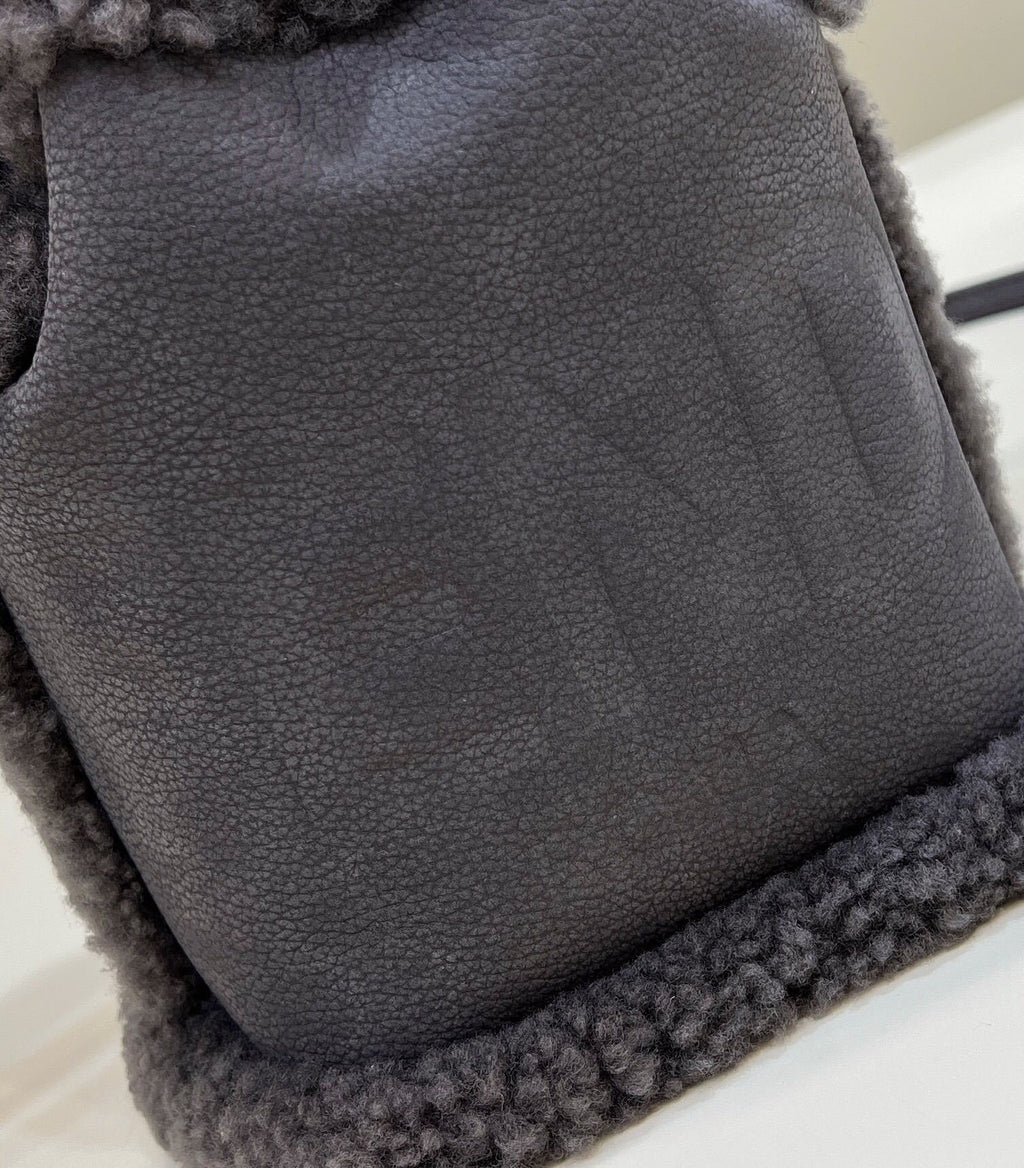 FENDI Shearling Mini Bucket Bag