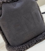 FENDI Shearling Mini Bucket Bag