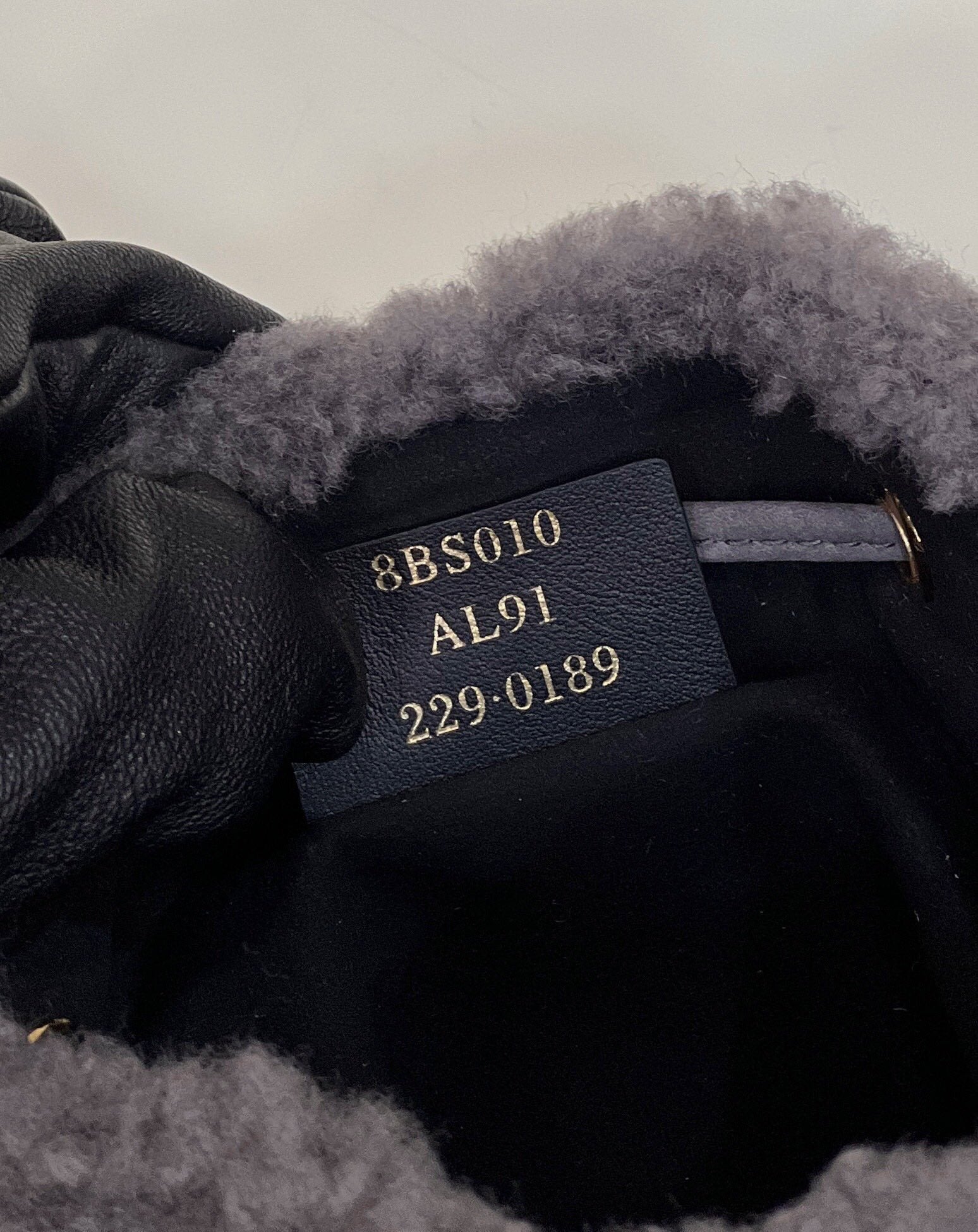 FENDI Shearling Mini Bucket Bag