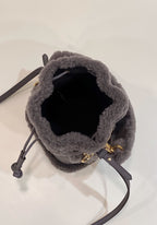 FENDI Shearling Mini Bucket Bag