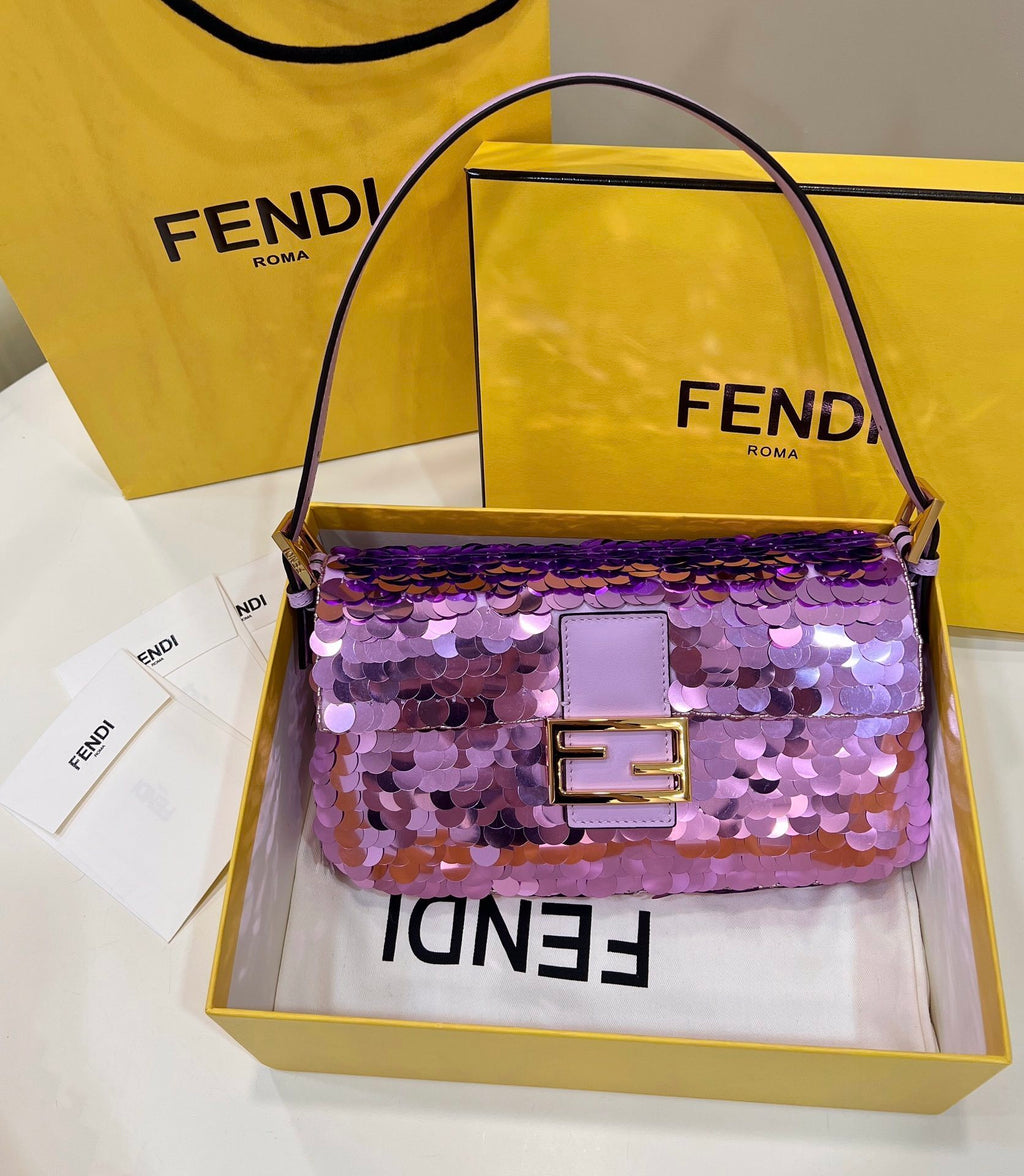FENDI Sequin Baguette Underarm Bag