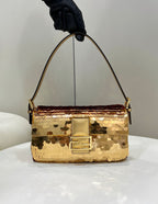 FENDI Sequin Baguette Underarm Bag