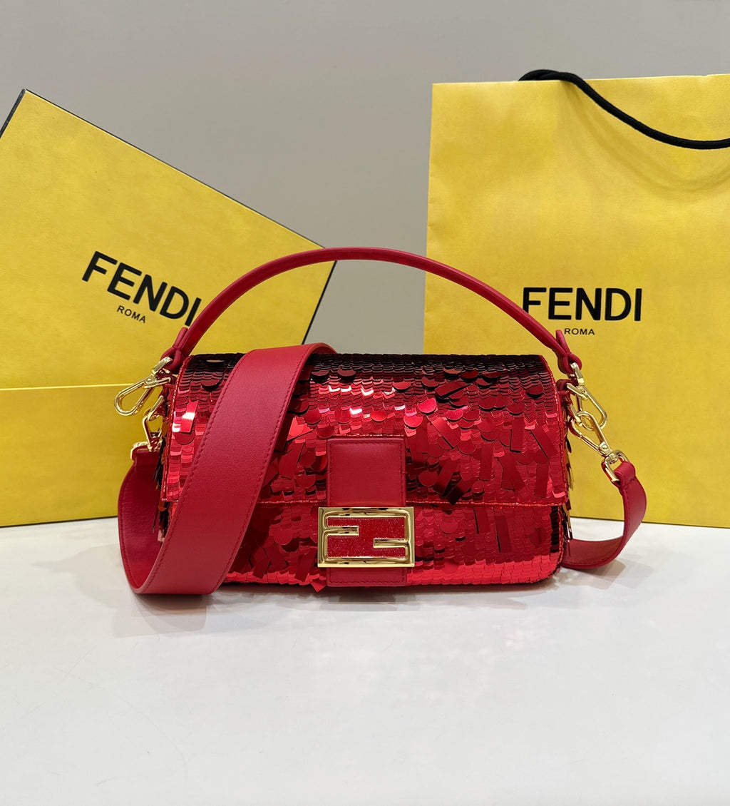 FENDI Sequin Baguette Underarm Bag