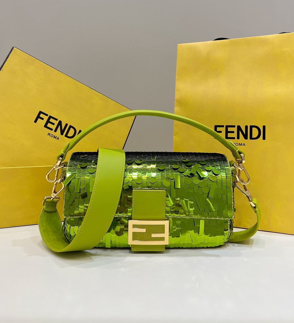 FENDI Sequin Baguette Underarm Bag