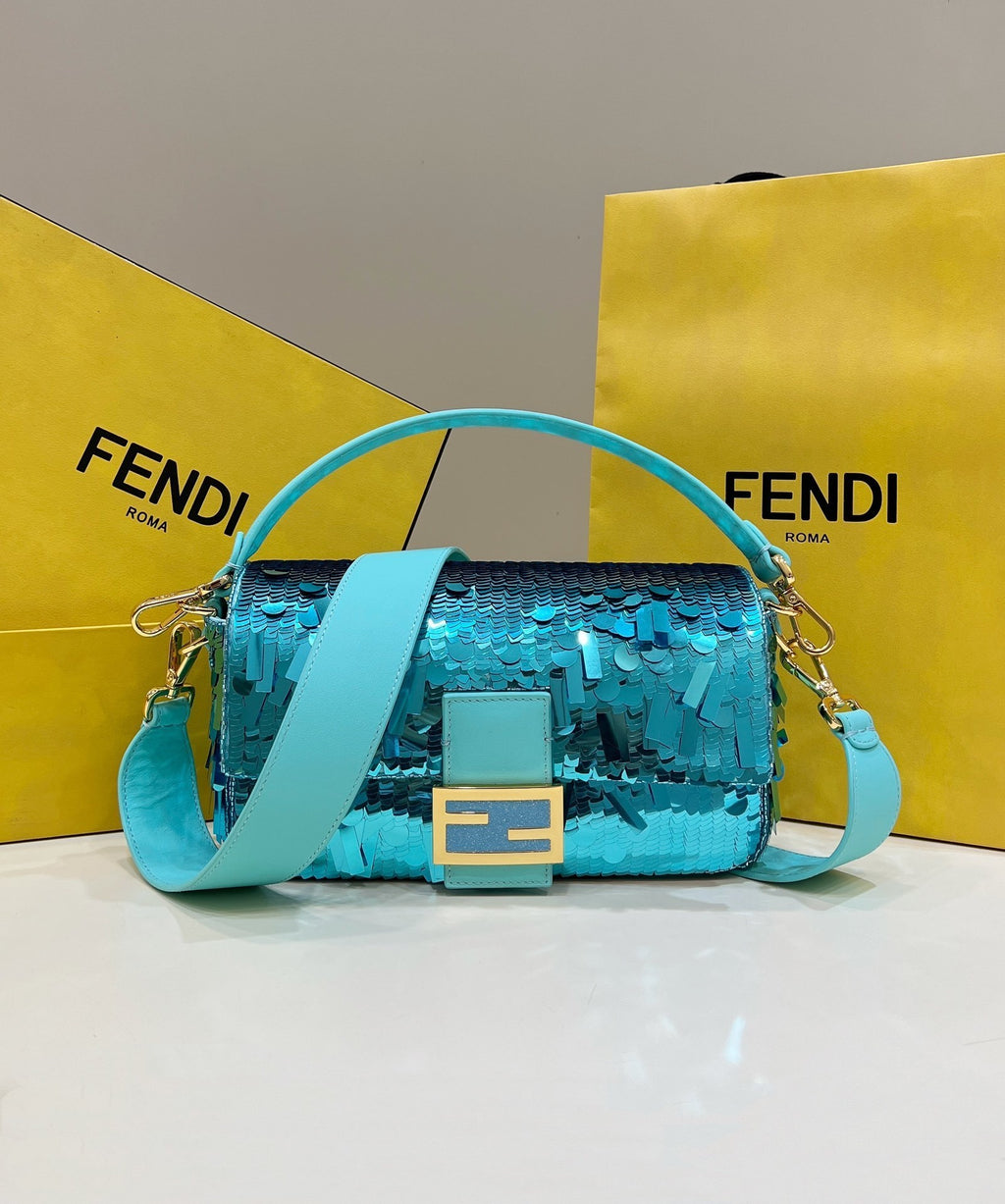 FENDI Sequin Baguette Underarm Bag