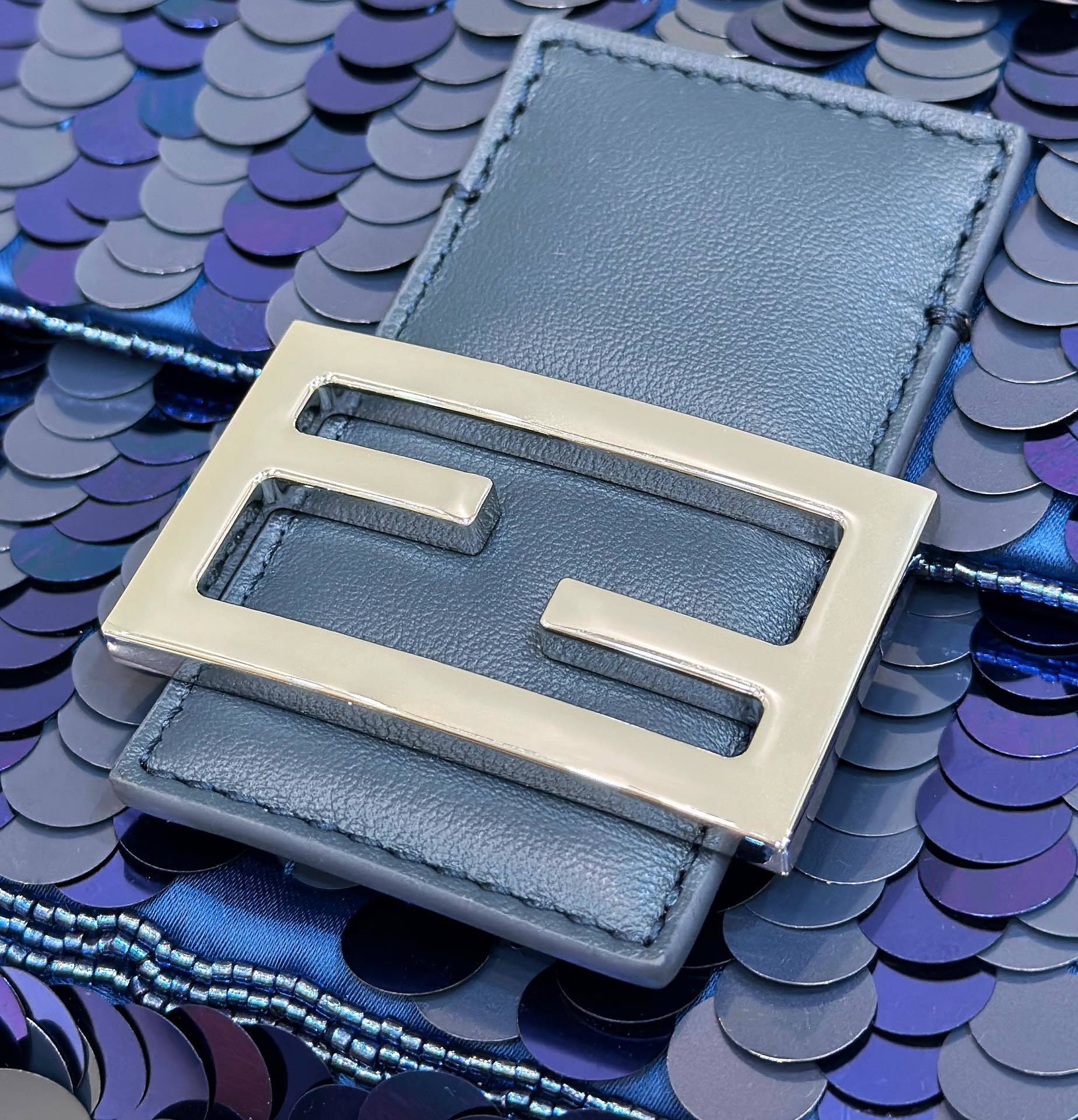 FENDI Sequin Baguette Underarm Bag