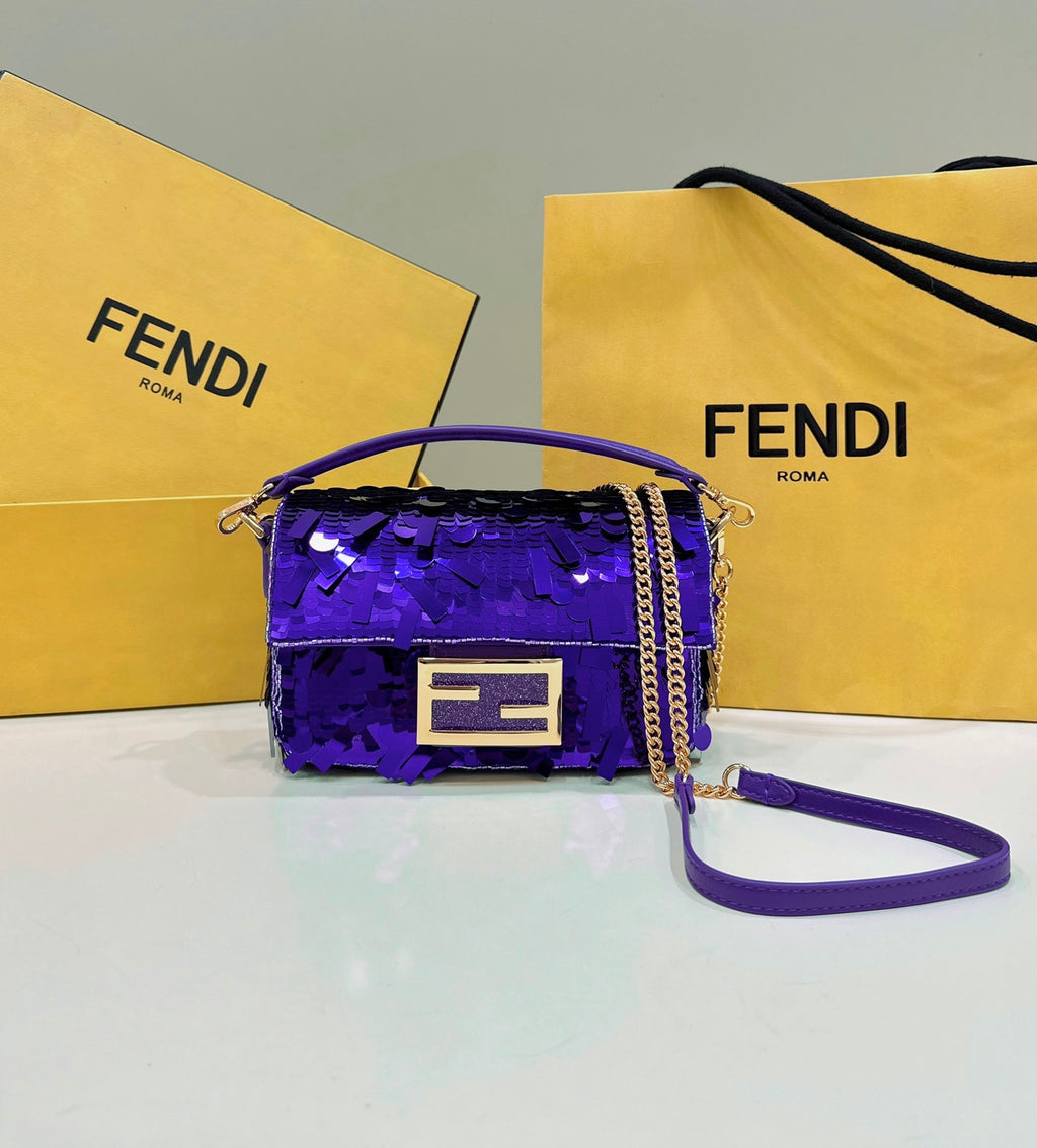 FENDI Mini Sequin Baguette Bag