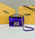 FENDI Mini Sequin Baguette Bag
