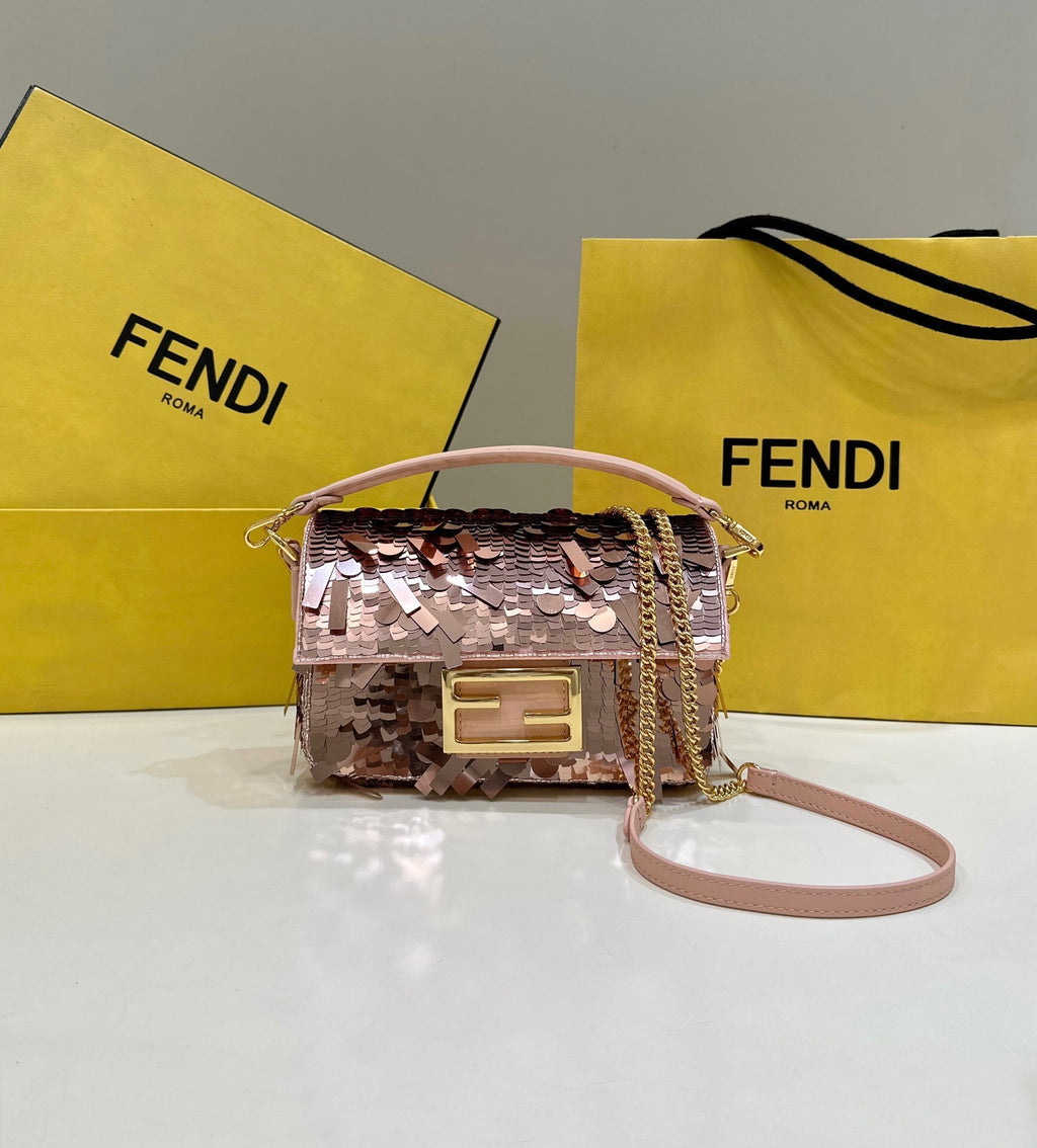 FENDI Mini Sequin Baguette Bag