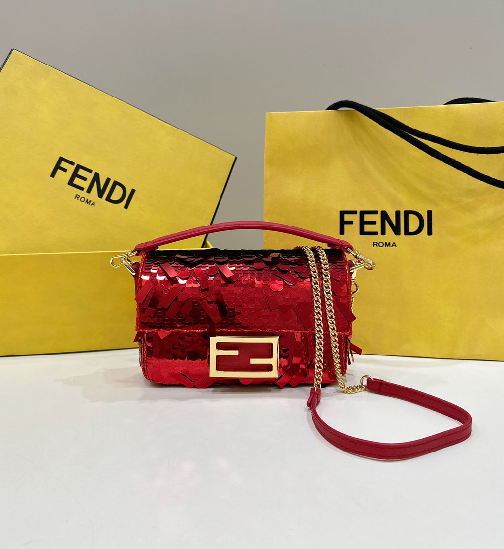 FENDI Mini Sequin Baguette Bag