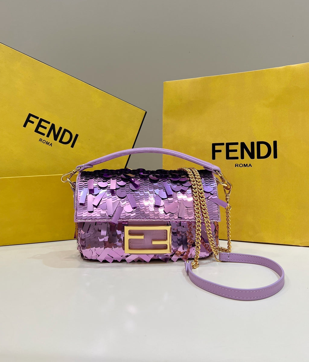 FENDI Mini Sequin Baguette Bag