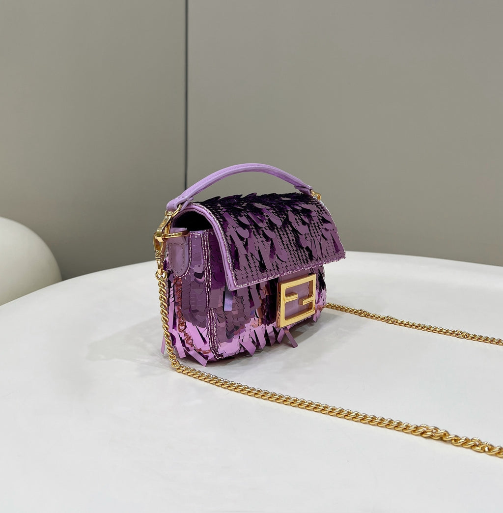 FENDI Mini Sequin Baguette Bag
