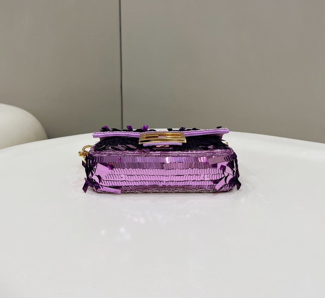 FENDI Mini Sequin Baguette Bag