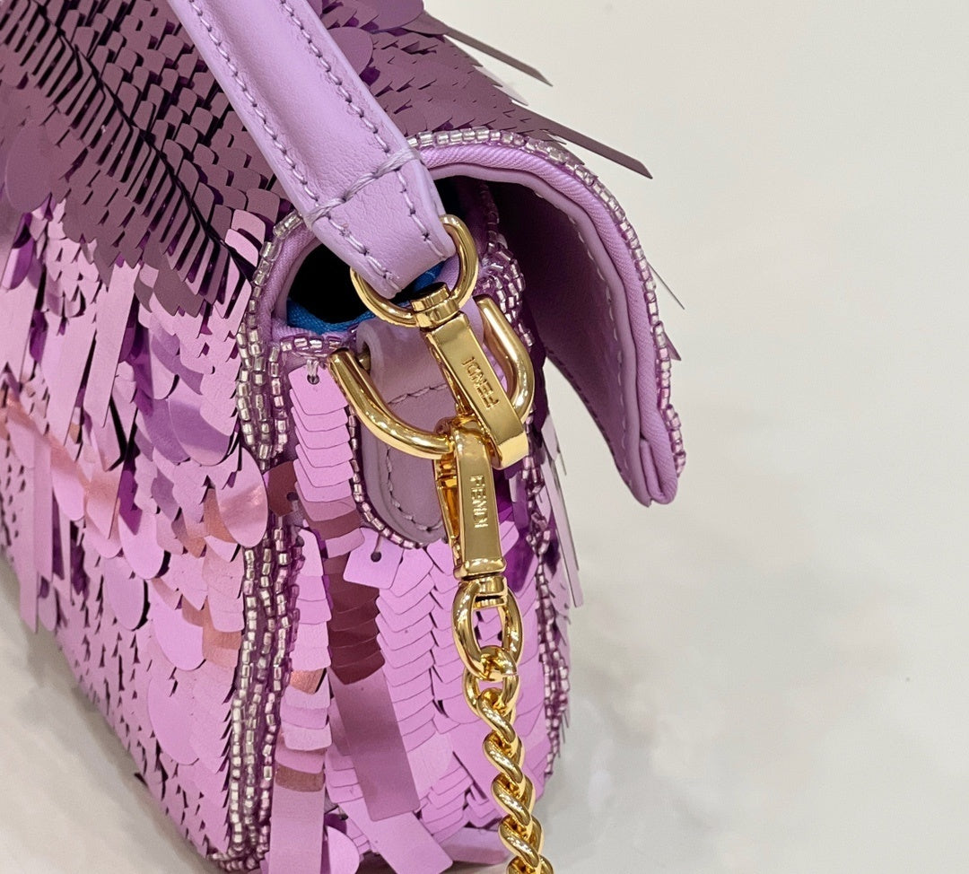 FENDI Mini Sequin Baguette Bag