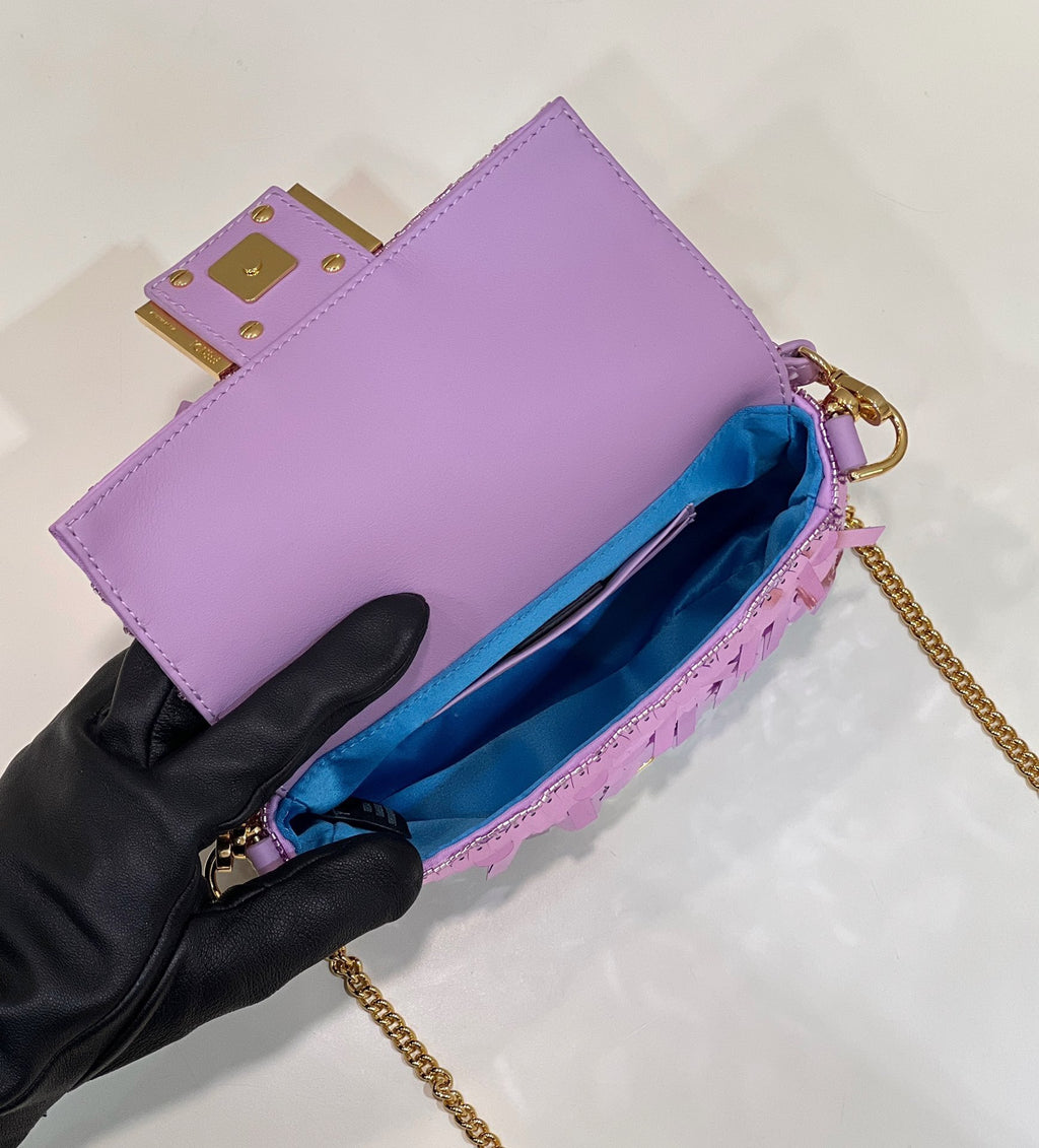 FENDI Mini Sequin Baguette Bag