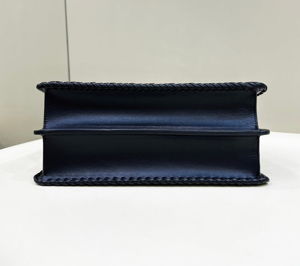 FENDI Peekaboo I See U Woven Leather Handbag