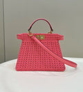 FENDI Peekaboo I See U Woven Leather Small