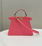 FENDI Peekaboo I See U Woven Leather Small