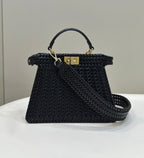 FENDI Peekaboo I See U Woven Leather Small